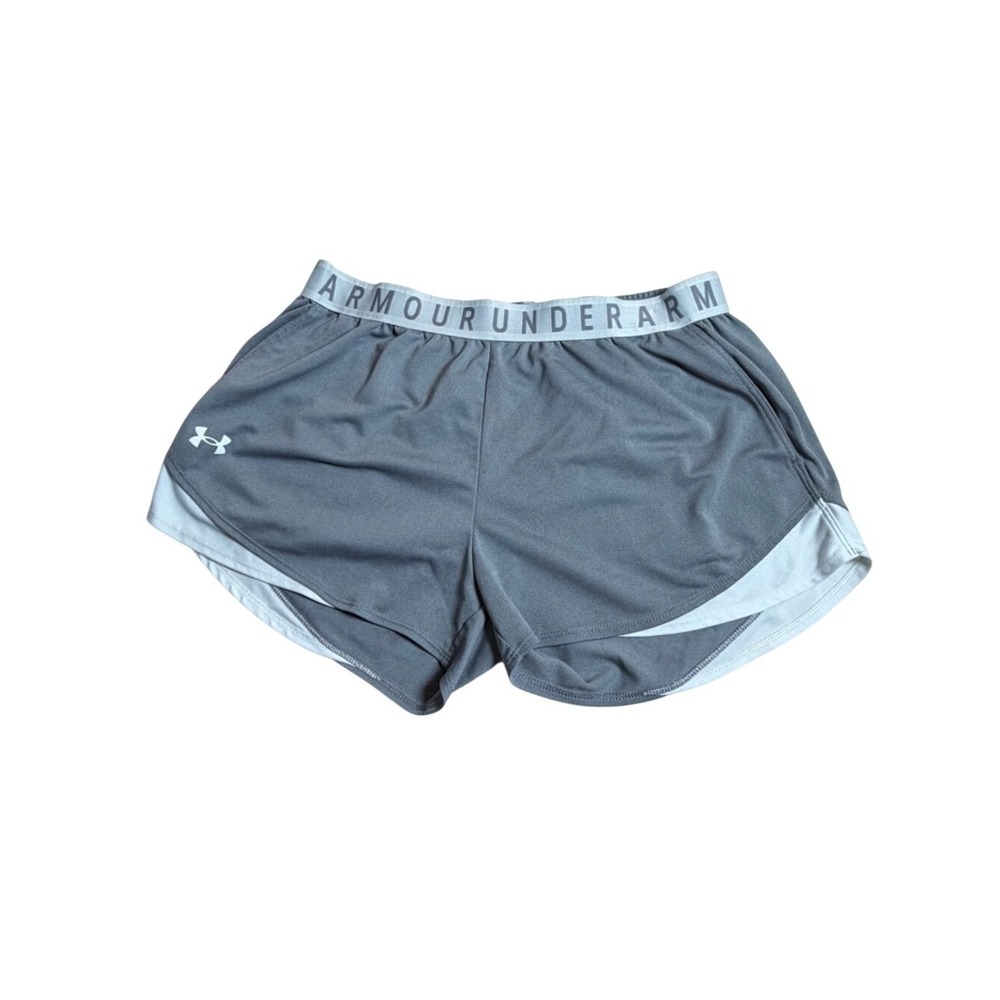 Under Armour HeatGear Running Shorts Gray L Loose Athletic Women's